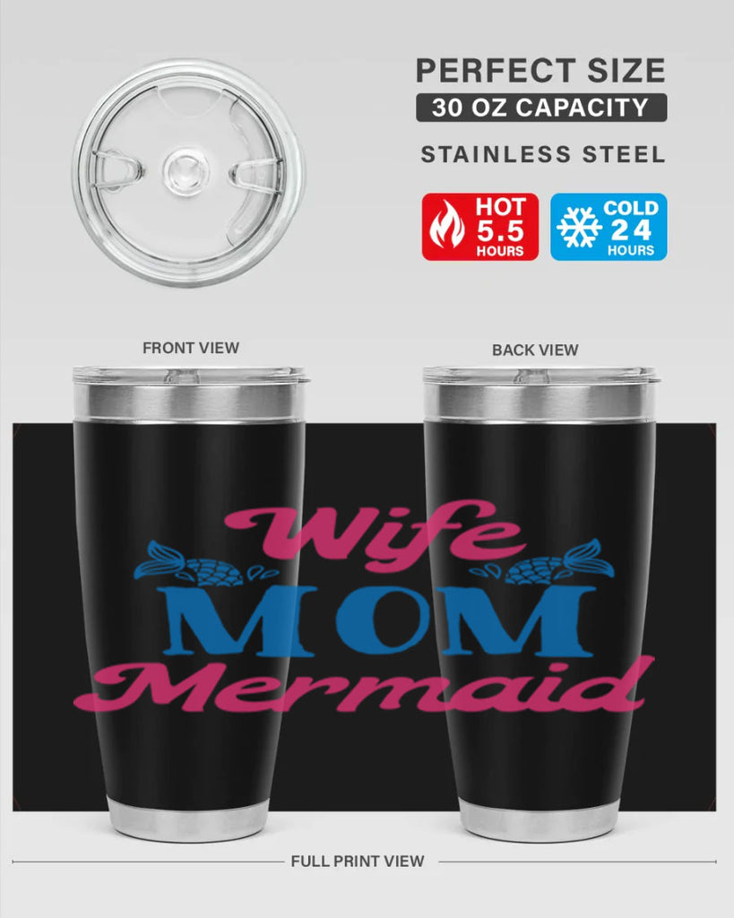 Wife Mom Mermaid 670#- mermaid- Tumbler