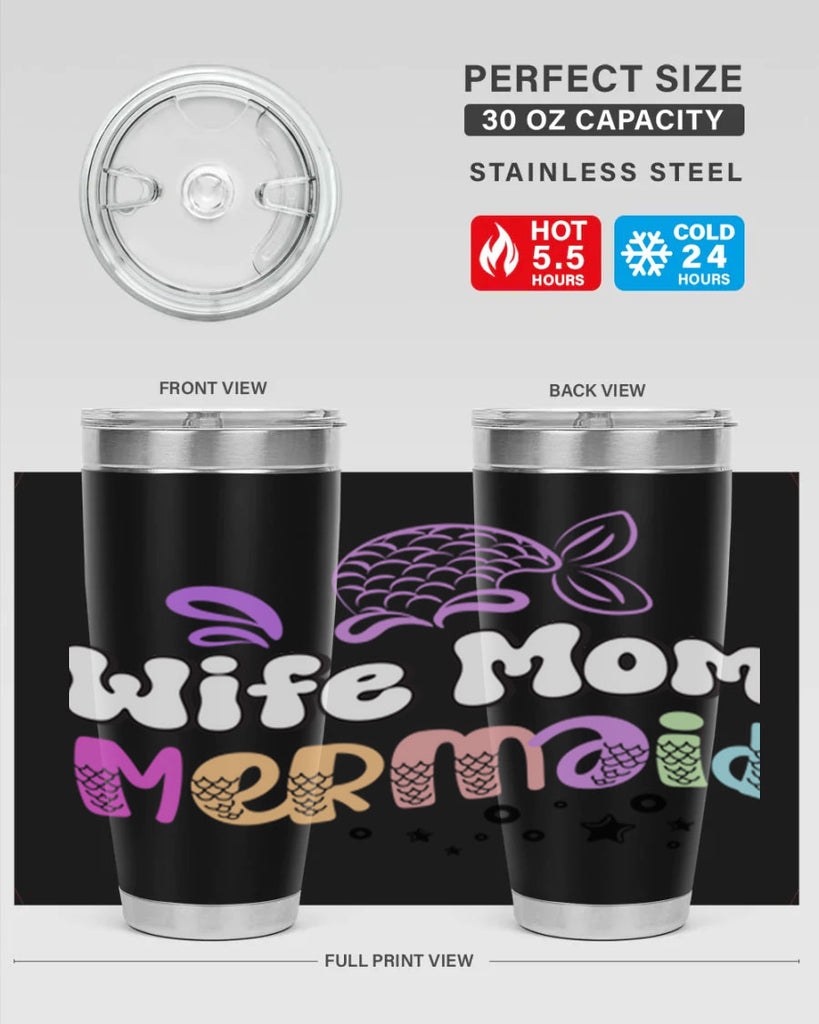 Wife Mom Mermaid 676#- mermaid- Tumbler