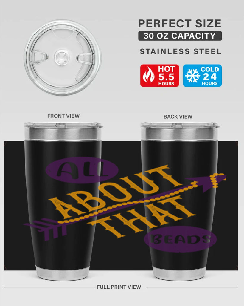 all about that beads 62#- mardi gras- Tumbler