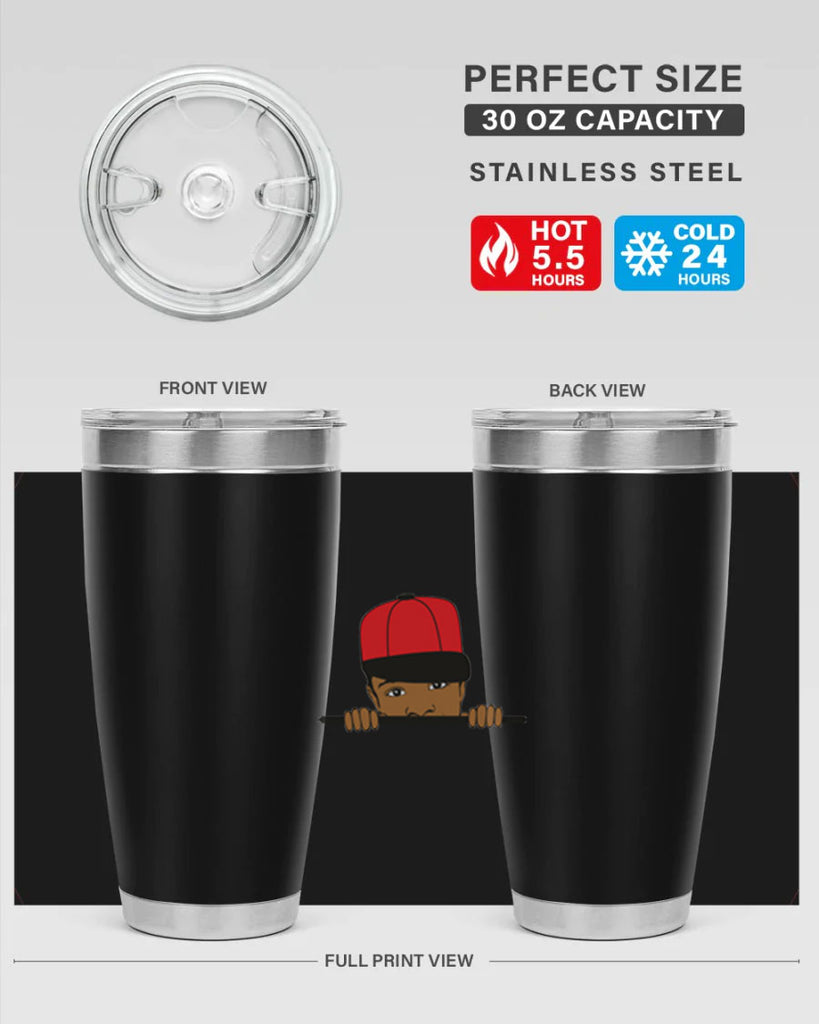 black boy 3#- black men - boys- tumbler