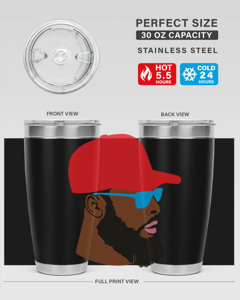 black man style 1#- black men - boys- tumbler