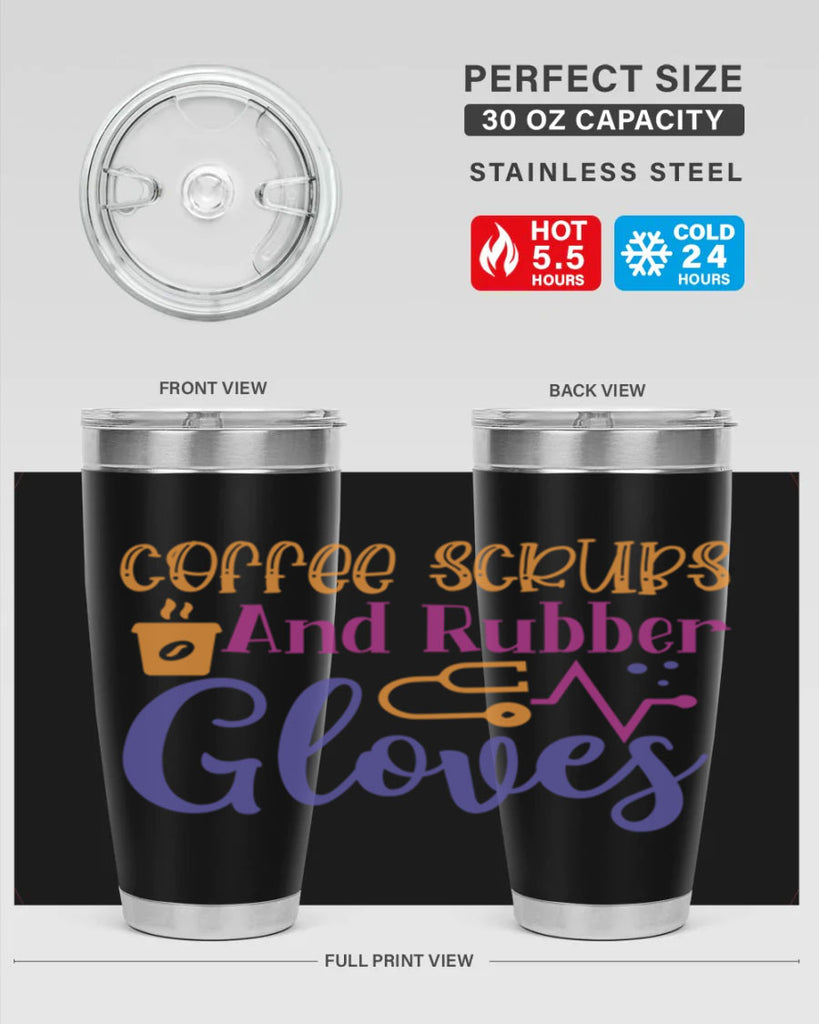 coffee scrubs and rubber gloves Style 392#- nurse- tumbler