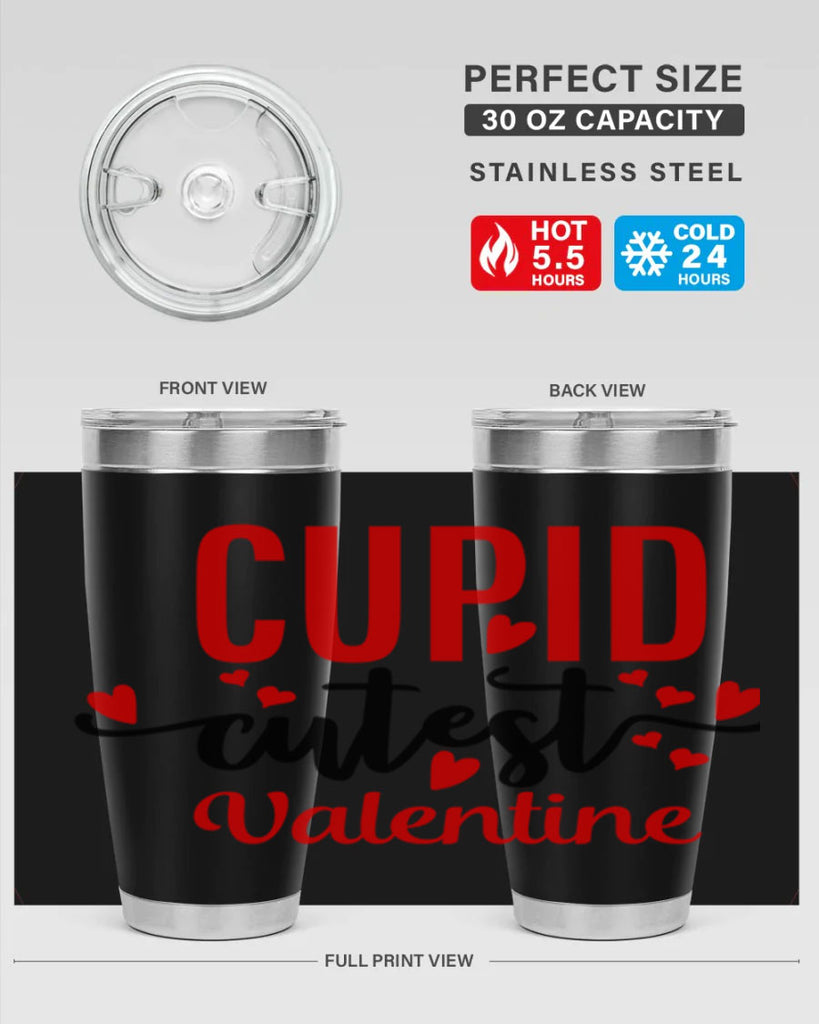 cupid cutest valentine 80#- valentines day- Tumbler
