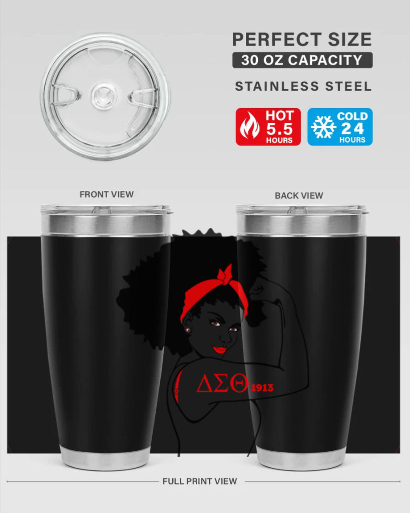 delta sigma theta 6#- black words phrases- Cotton Tank