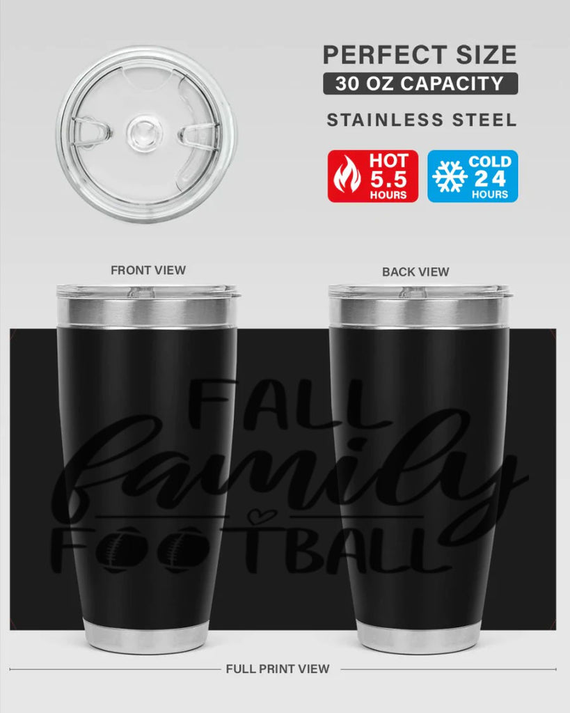 fall family football 100#- fall- Tumbler