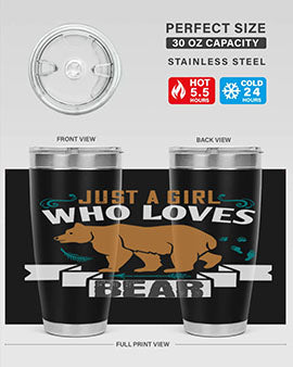 just a girl who loves bear 19#- Bears- Tumbler