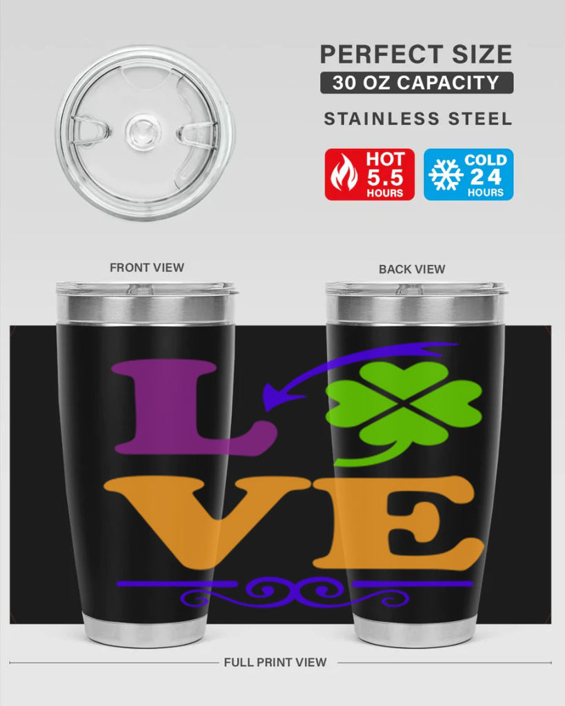 love 18#- mardi gras- Tumbler