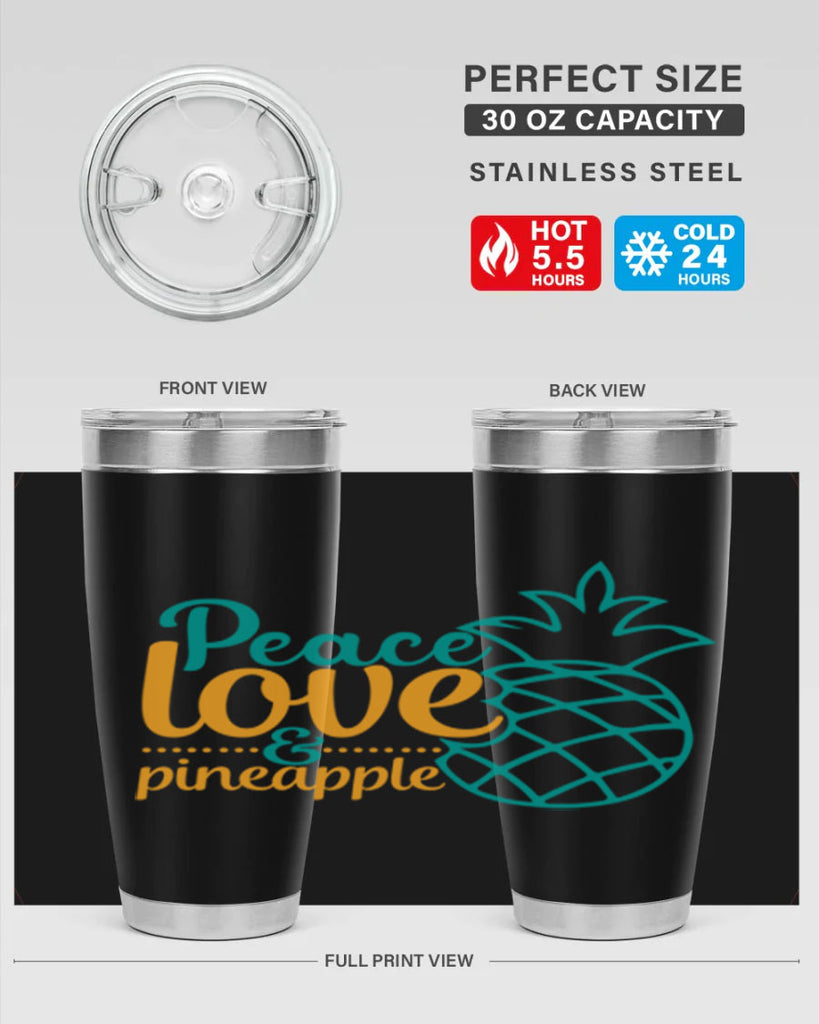 peace love pineapple Style 82#- summer- Tumbler
