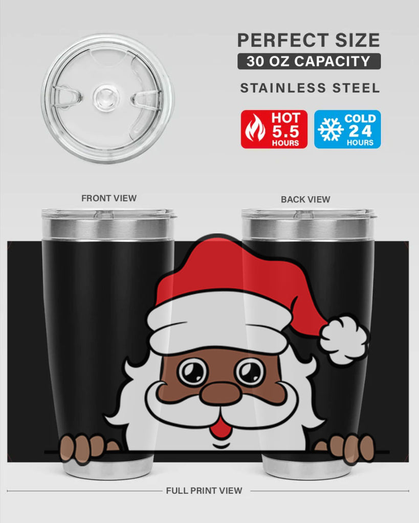 peekaboo black santa 19#- black men - boys- tumbler
