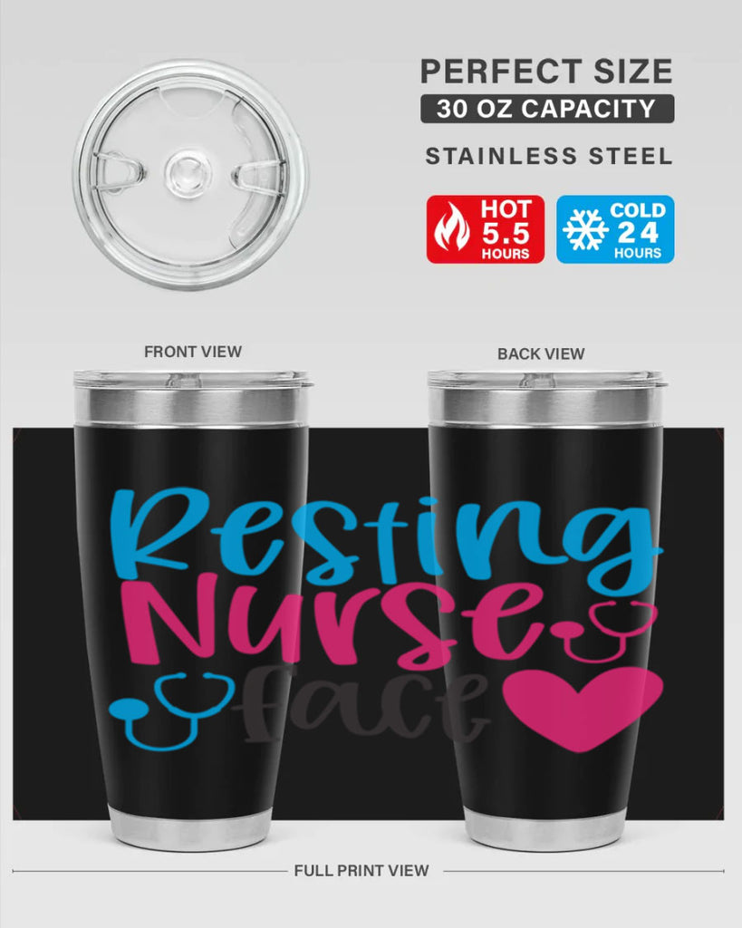 resting nurse face Style 355#- nurse- tumbler