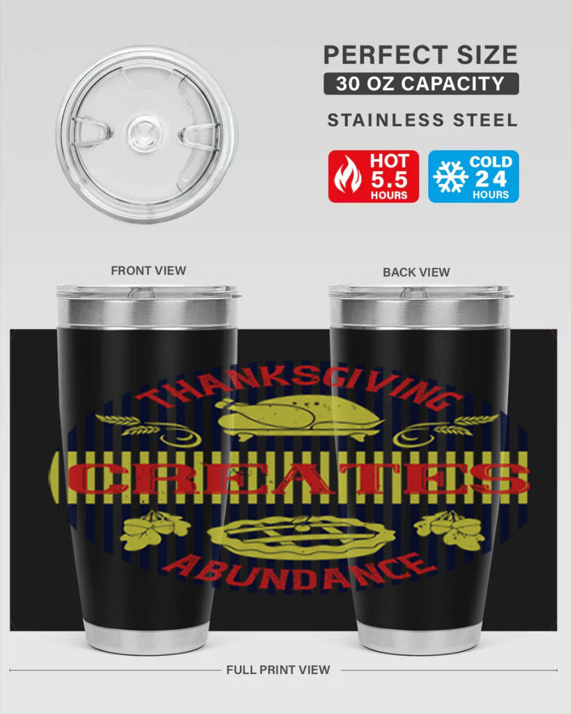 thanksgiving creates abundance 14#- thanksgiving- Tumbler