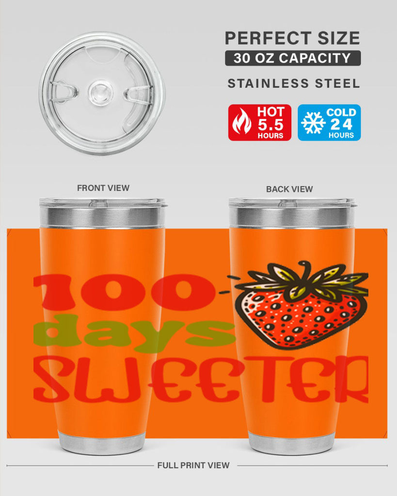 100 days sweeter Sublimation 34#- 100 days of school- Tumbler