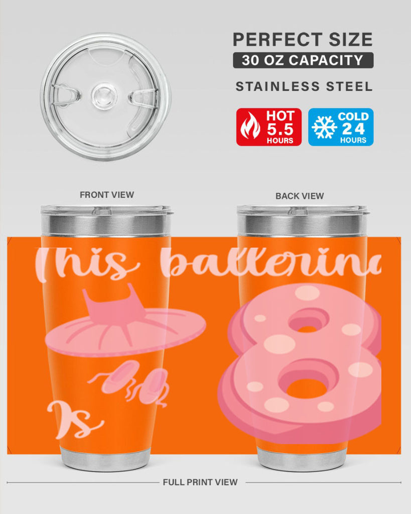 8th Birthday Ballet Dancer Ballerina 2#- ballet- Tumbler