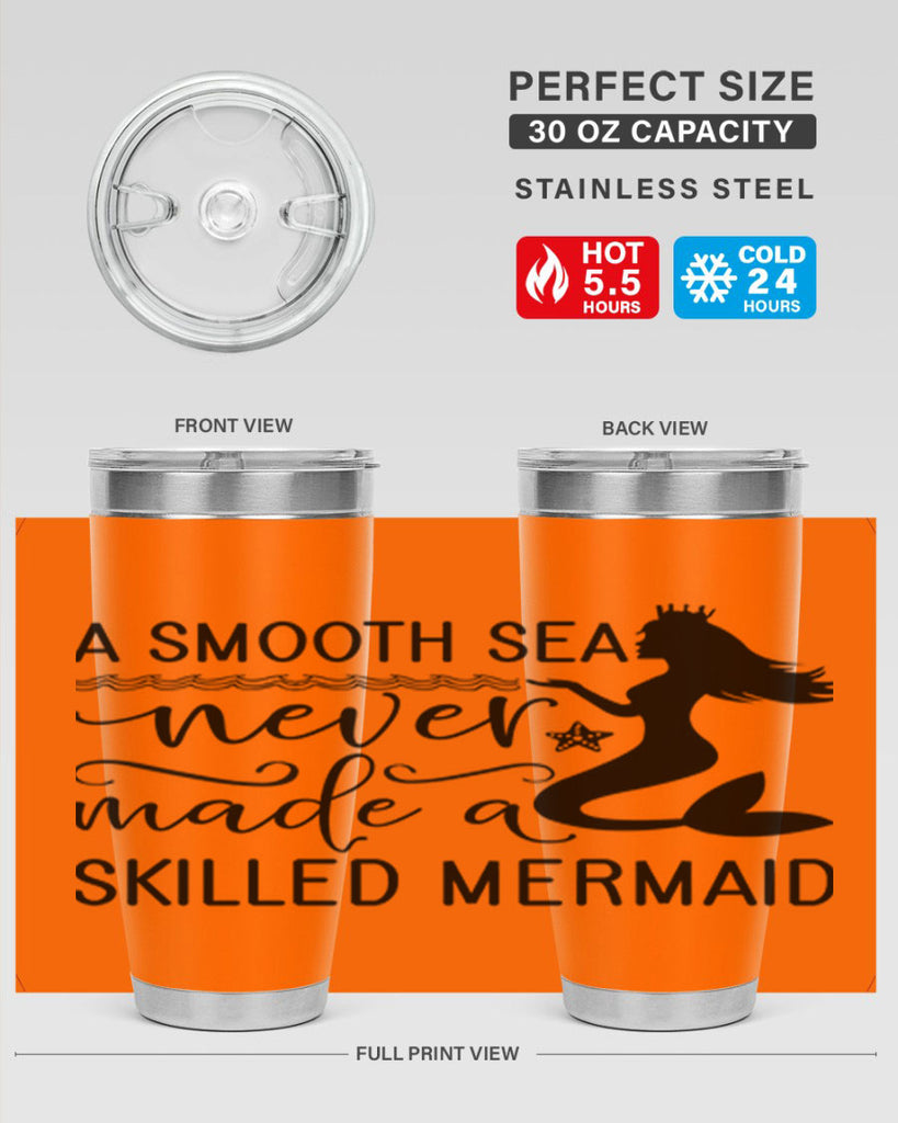 A smooth sea never made 12#- mermaid- Tumbler