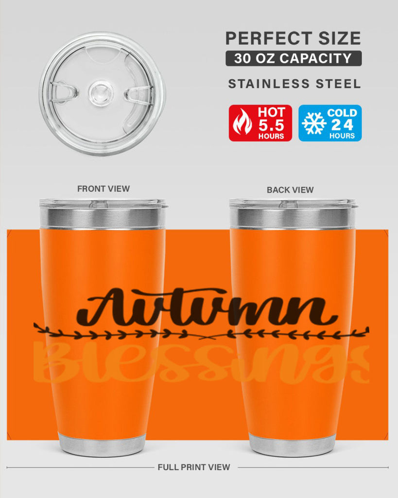 Autumn Blessings 473#- fall- Tumbler
