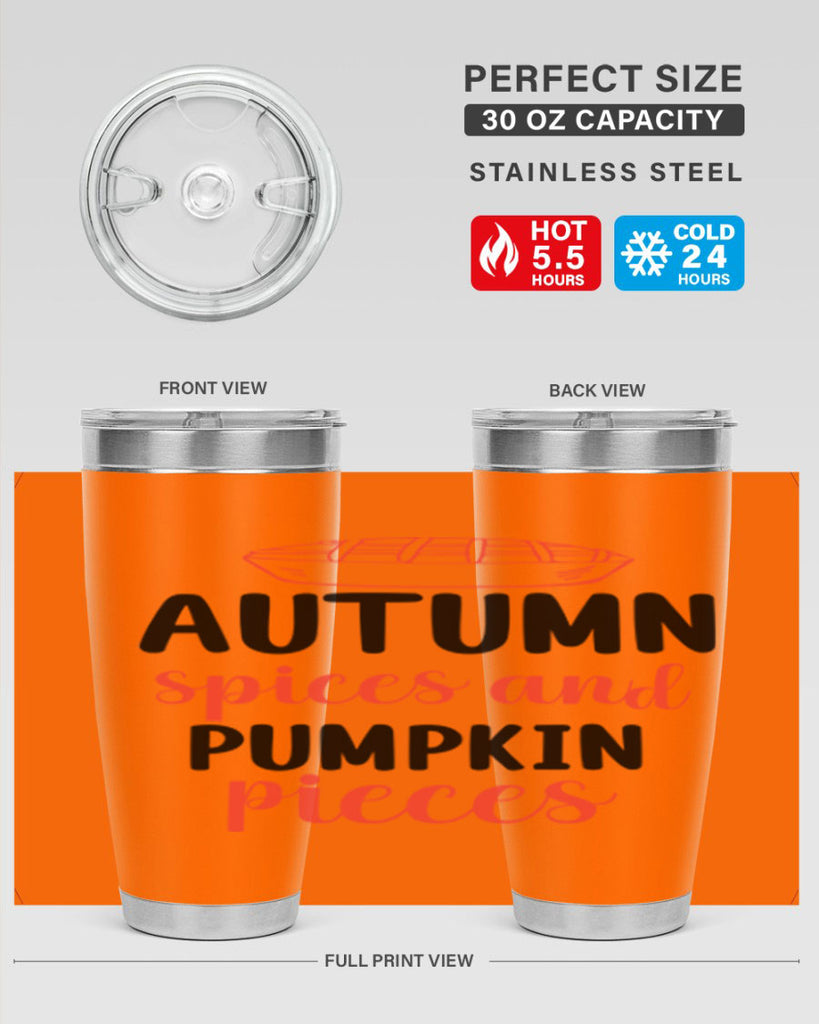 Autumn spices and pumpkin pieces 32#- fall- Tumbler