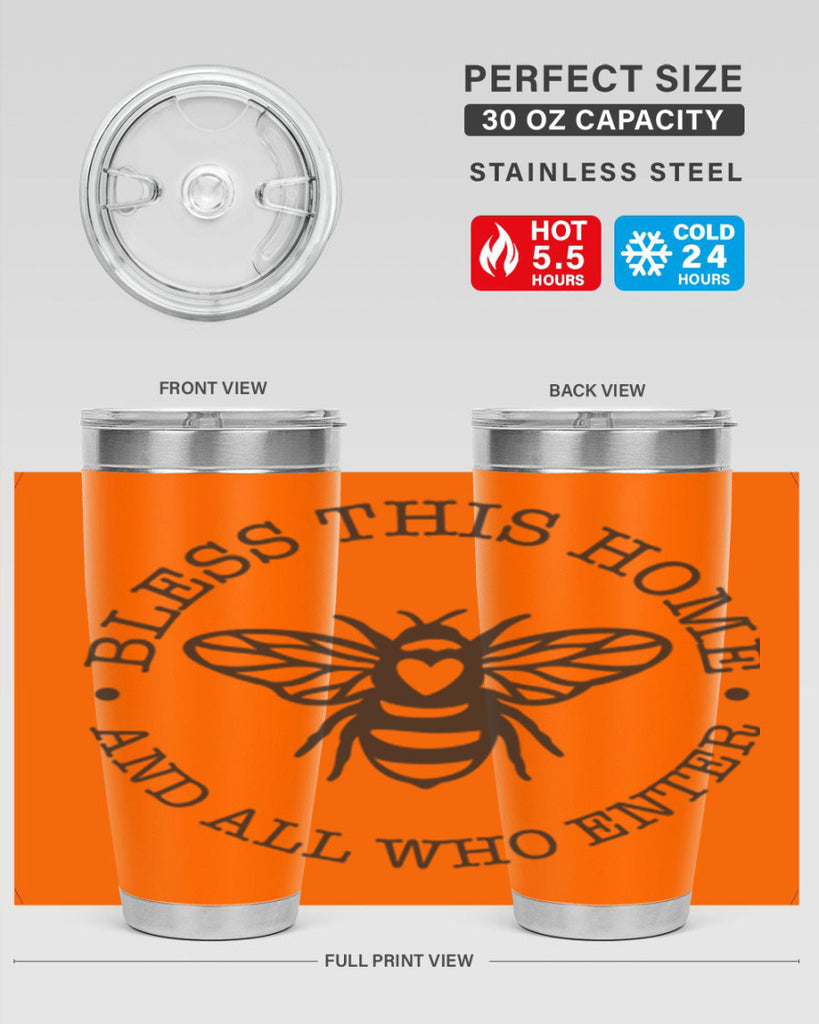 Bless this Home Bee59#- spring- Tumbler