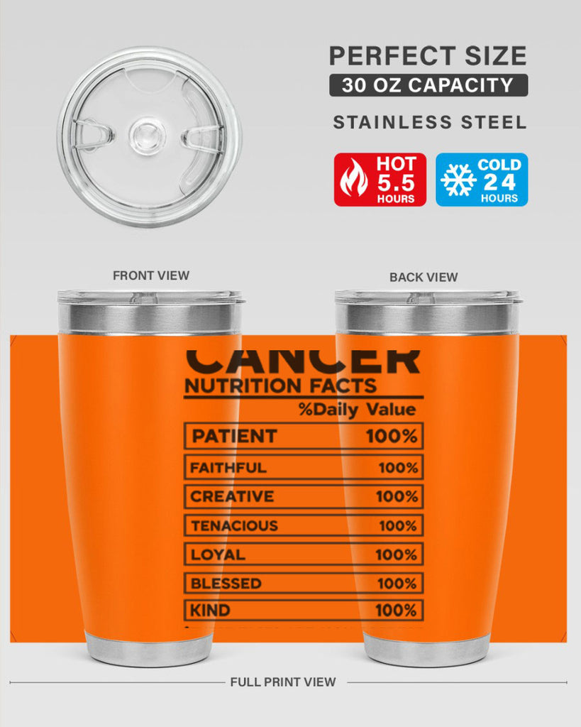 Cancer Nutrition Facts 148#- zodiac- Tumbler