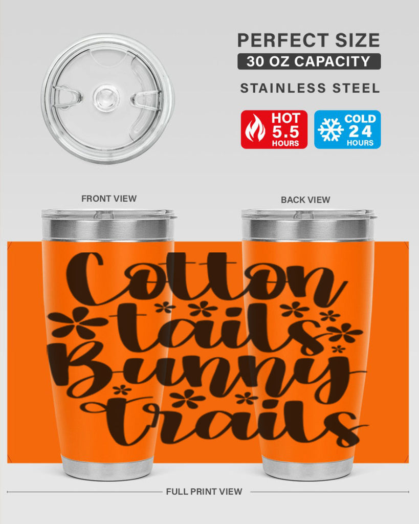 Cotton tails bunny trails  113#- spring- Tumbler