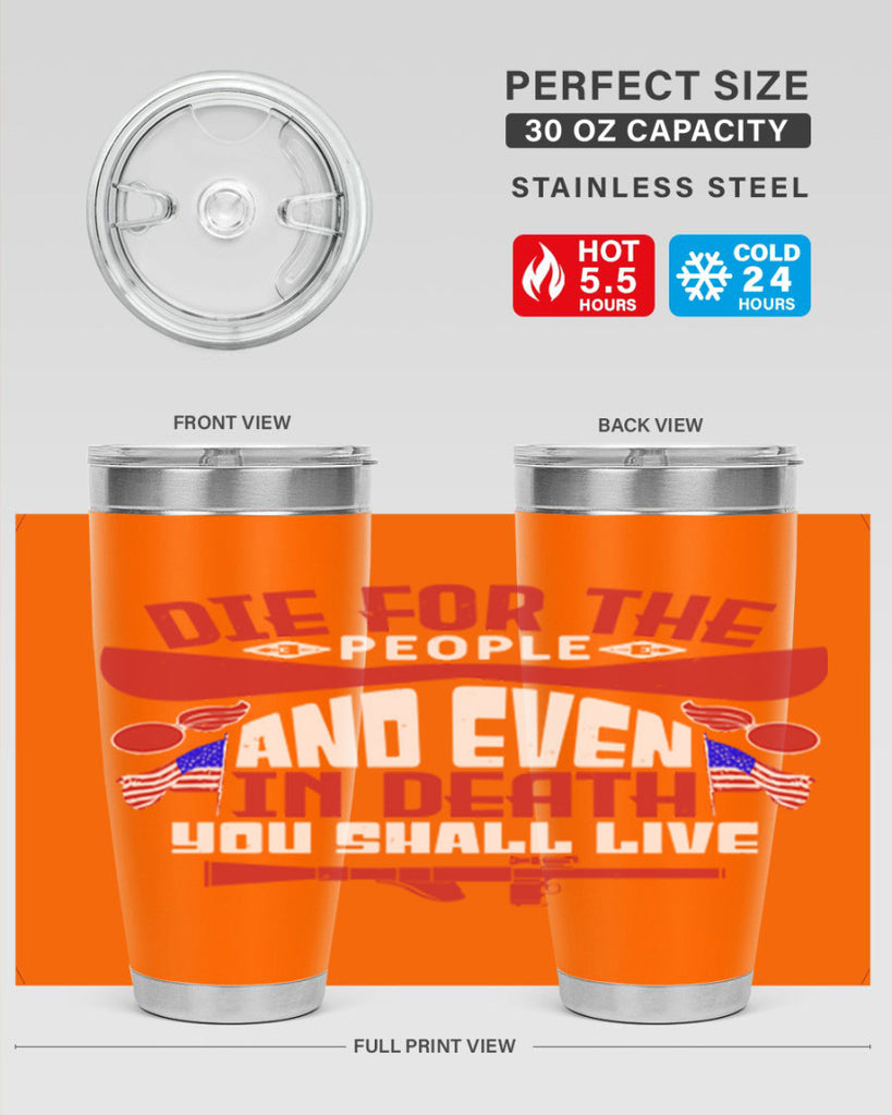 Die for the people and live Style 41#- Fourt Of July- Tumbler