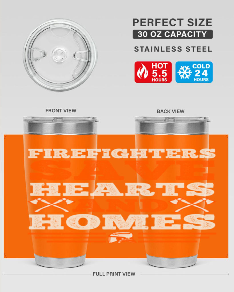 Firefighters save hearts and homes Style 71#- fire fighter- tumbler