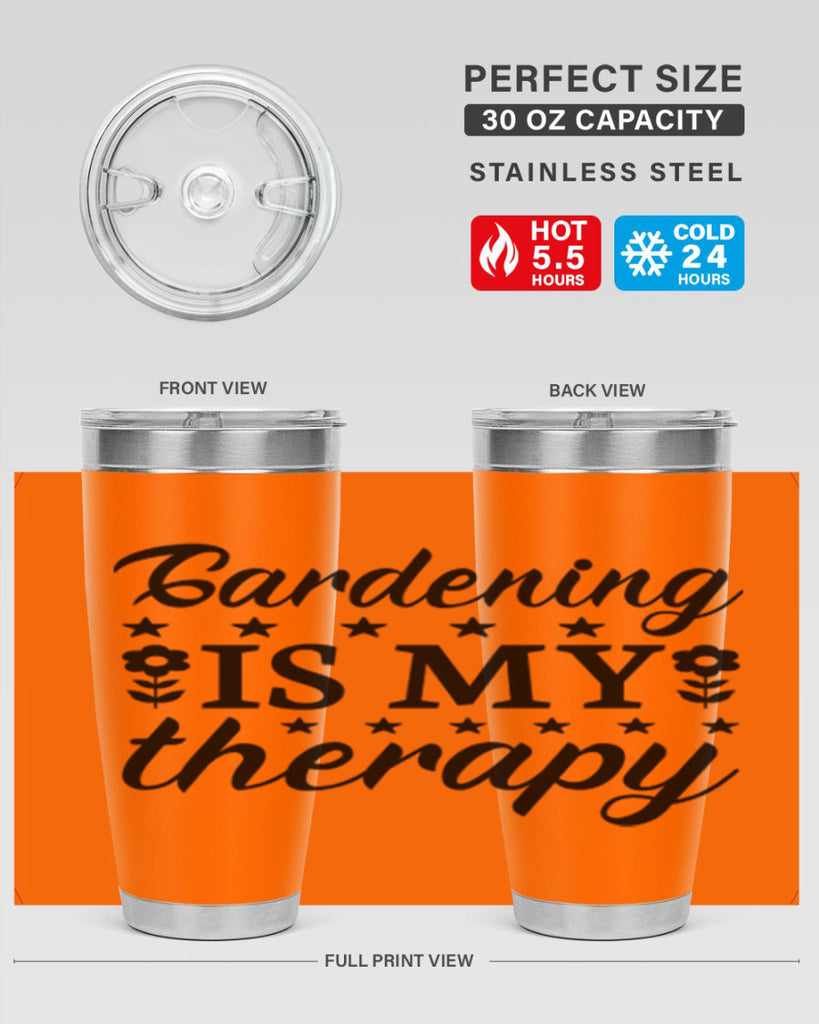 Gardening is my therapy  146#- spring- Tumbler