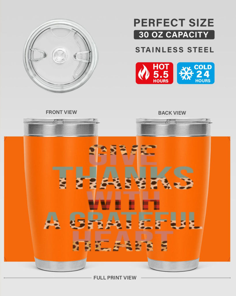 Give thanks with a grateful heart 195#- fall- Tumbler