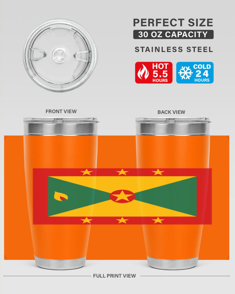 Grenada 130#- world flags- Tumbler