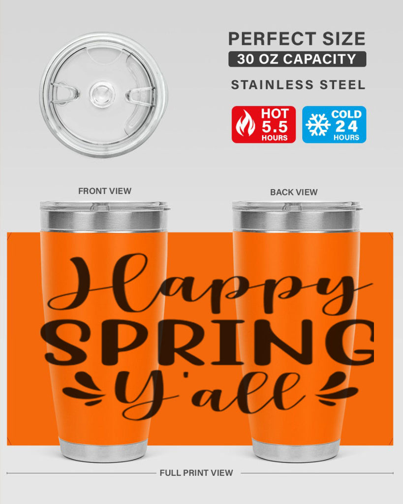 Happy Spring Y'all 163#- spring- Tumbler