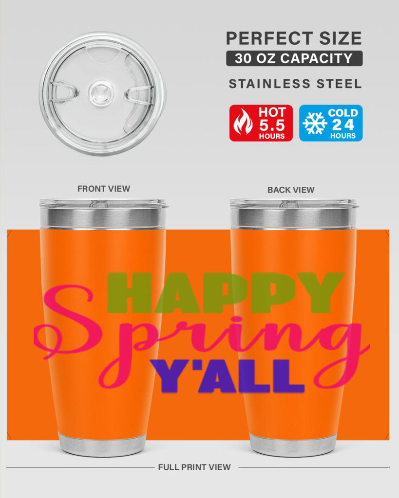 Happy Spring Y'all 168#- spring- Tumbler