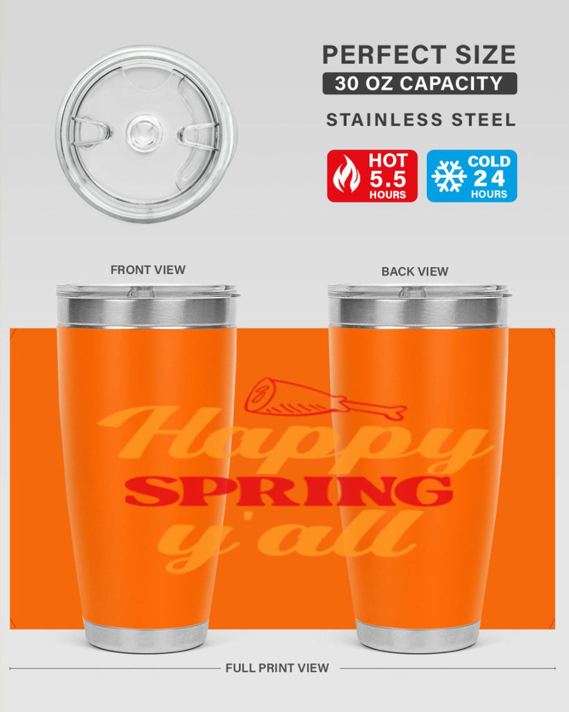Happy spring y'all 162#- spring- Tumbler