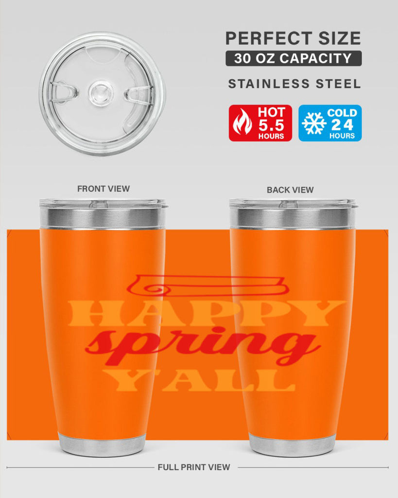 Happy spring y'all 166#- spring- Tumbler