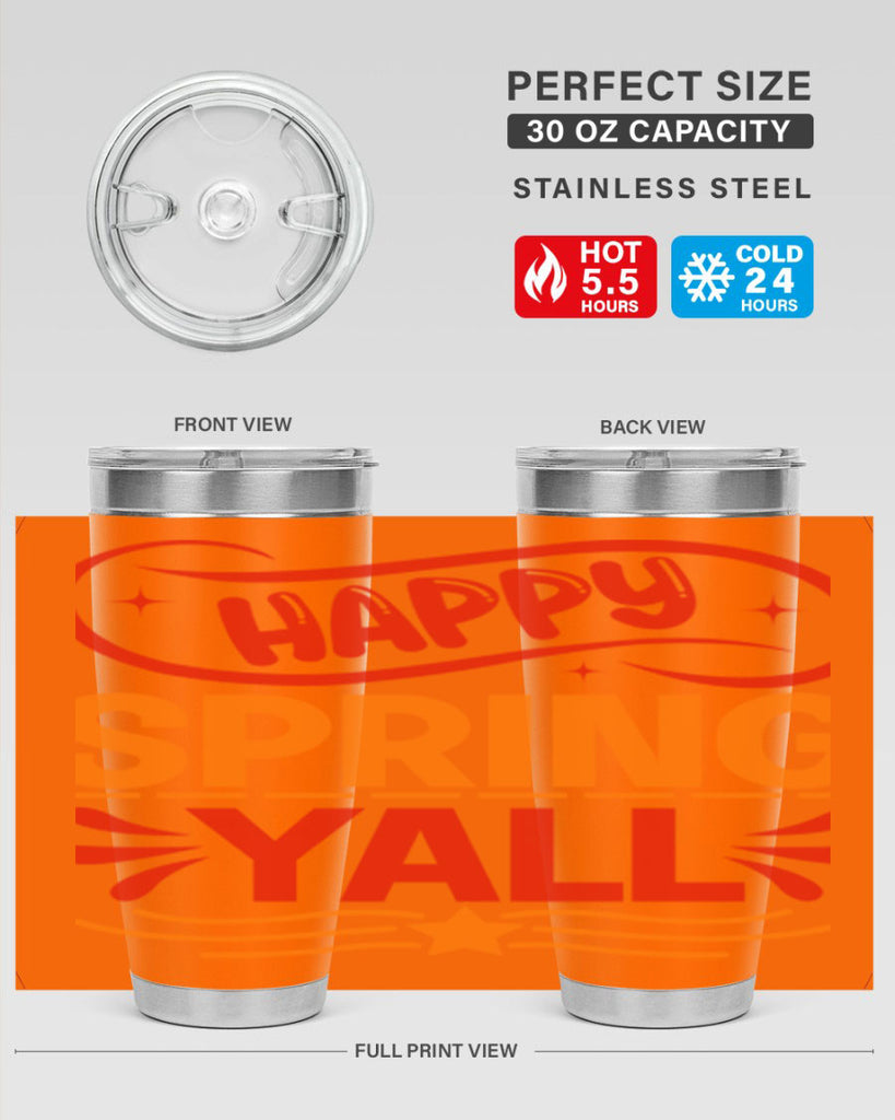 Happy spring yall 172#- spring- Tumbler