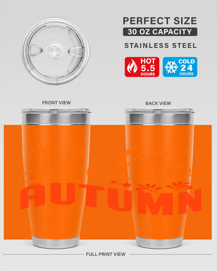 Hello Autumn Design 268#- fall- Tumbler