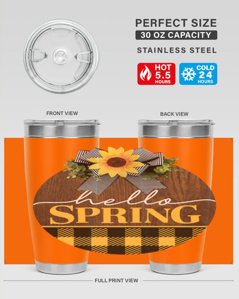 Hello Spring plaid Mockup 204#- spring- Tumbler