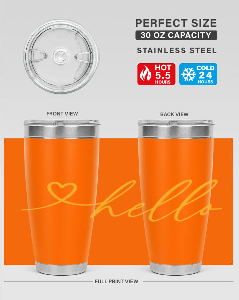 Hello heart183#- spring- Tumbler