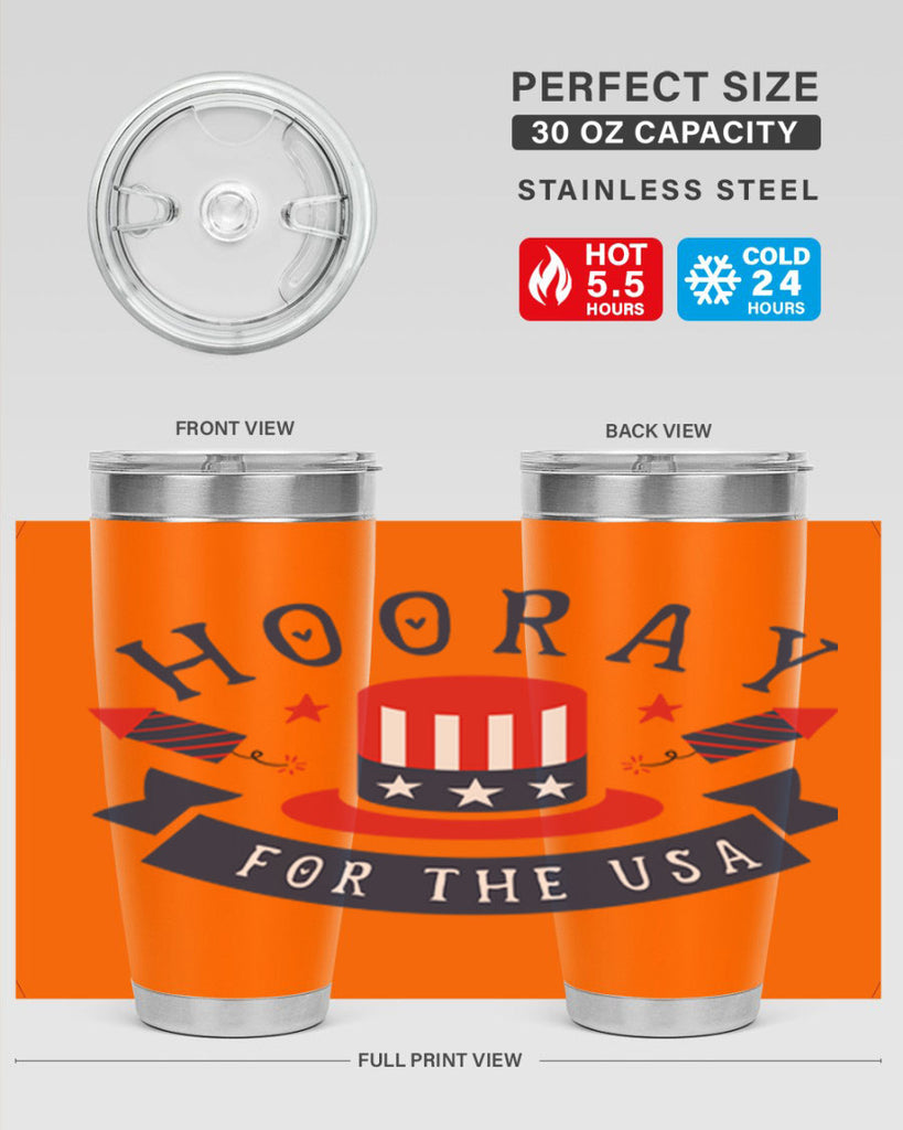 Hooray for the usa Style 42#- Fourt Of July- Tumbler