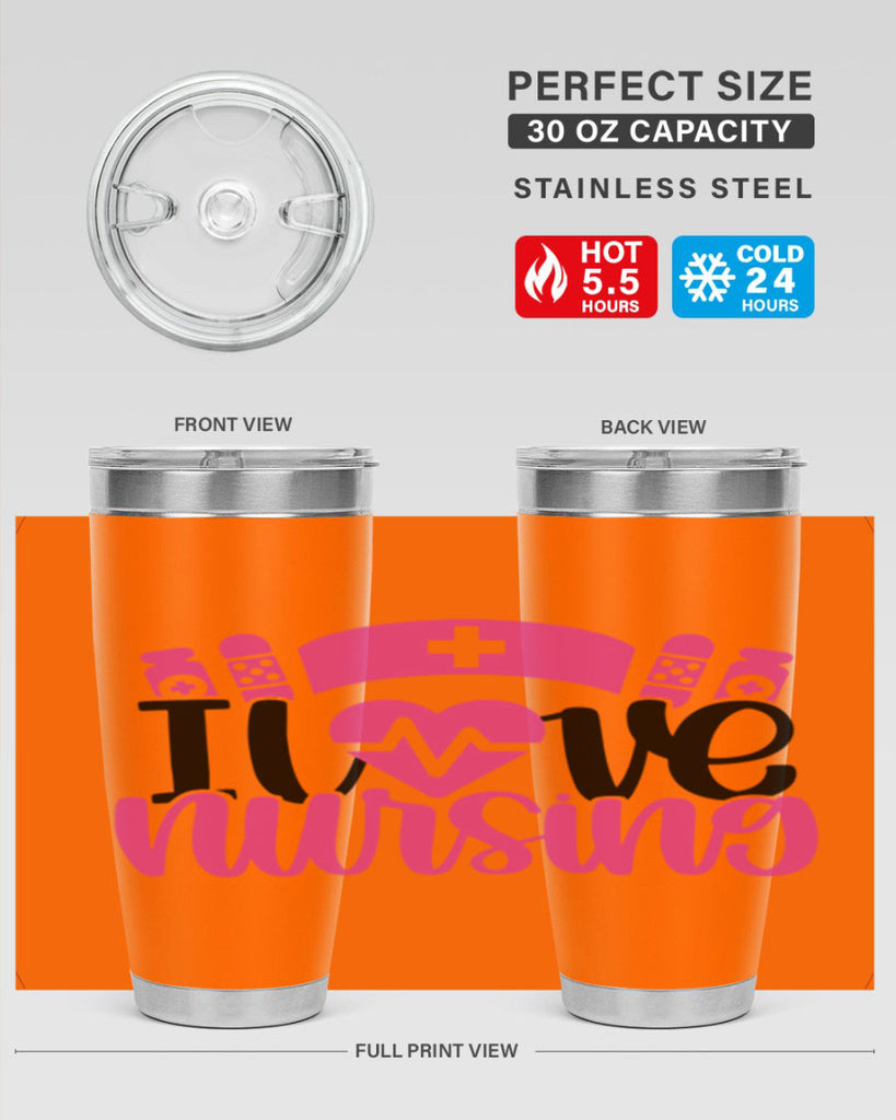 I Love Nursing Style Style 171#- nurse- tumbler
