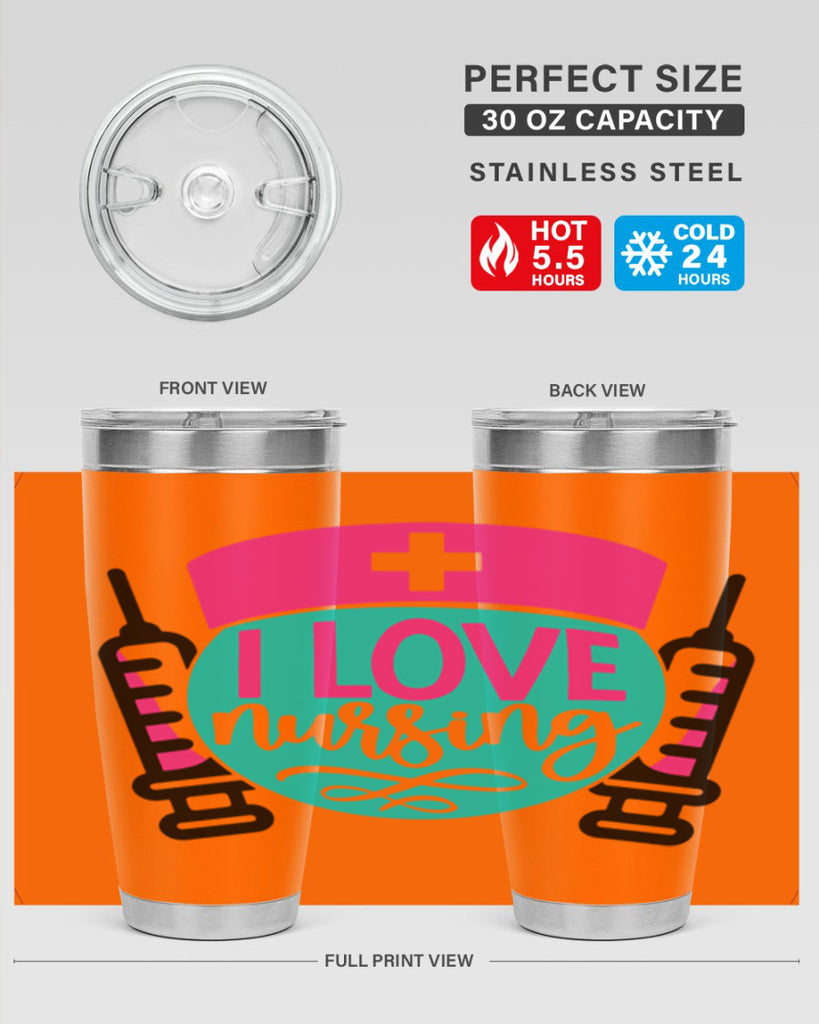 I Love Nursing Style Style 172#- nurse- tumbler