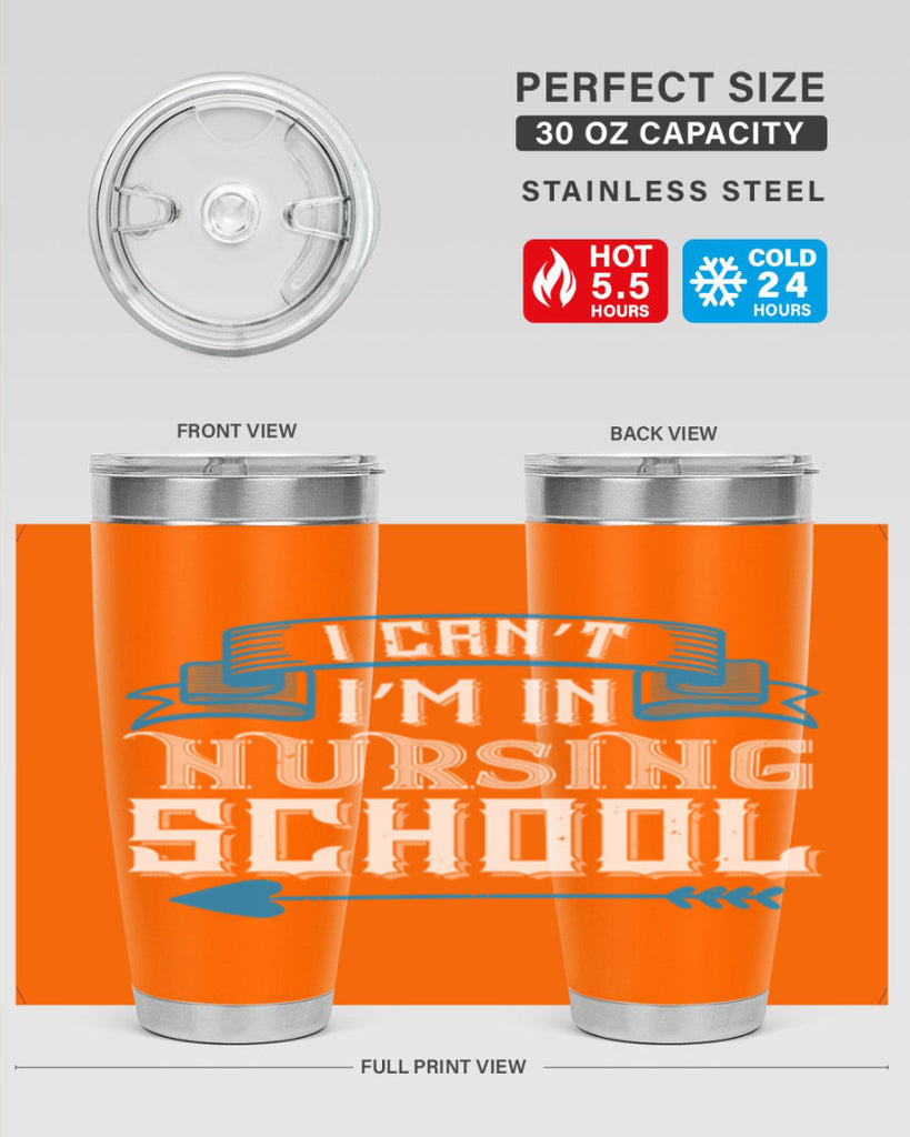 I can’t i’m in nursing school Style 331#- nurse- tumbler