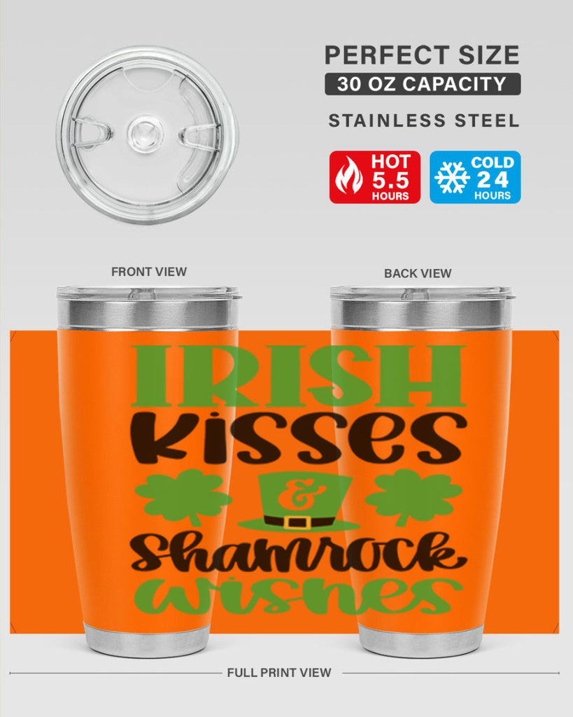 Irish Kisses Shamrock Wishes Style 81#- St Patricks Day- Tumbler