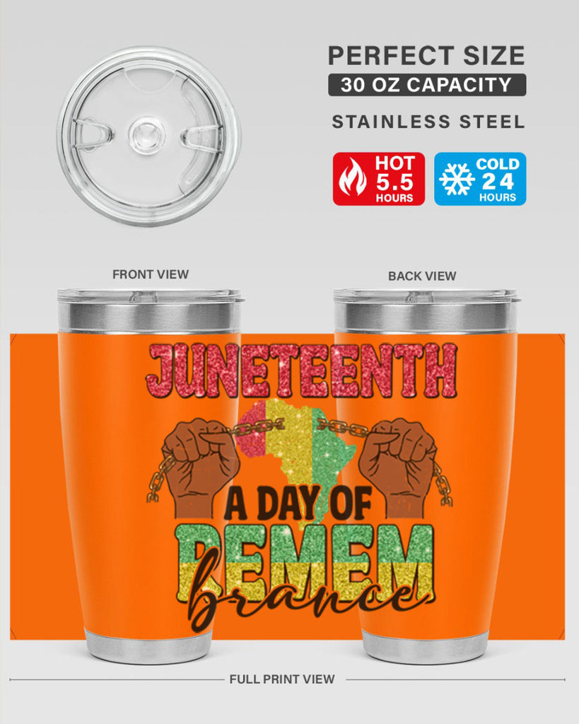 Juneteenth A Day Of Remembrance Png 9#- Juneteenth- tumbler