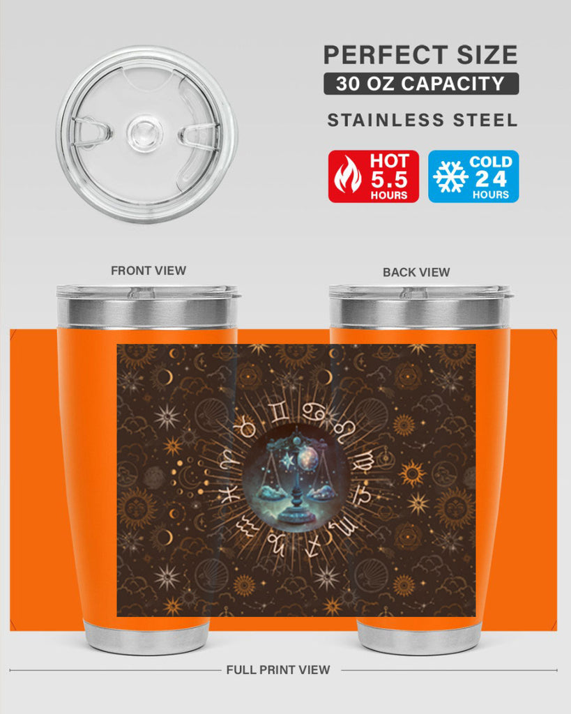 Libra Straight 317#- zodiac- Tumbler