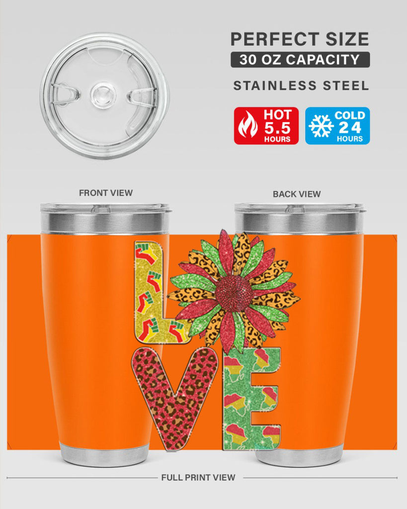 Love Juneteenth Day Fist Sunflower Png 7#- Juneteenth- tumbler