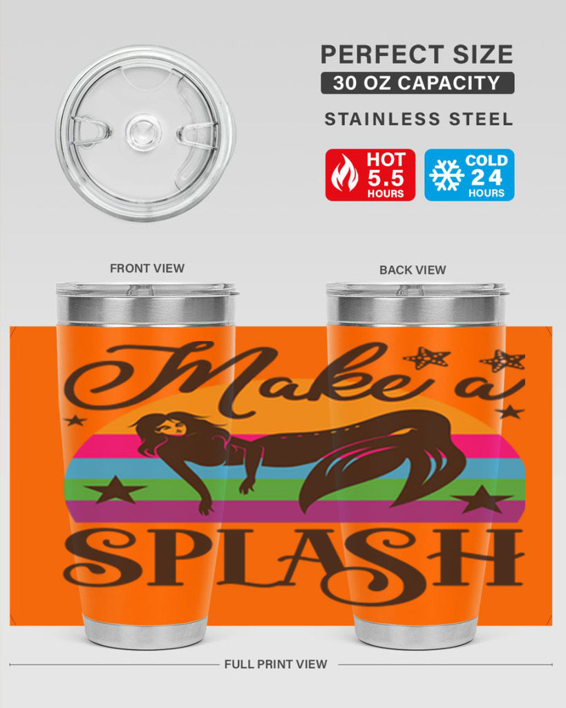 Make a splash 313#- mermaid- Tumbler