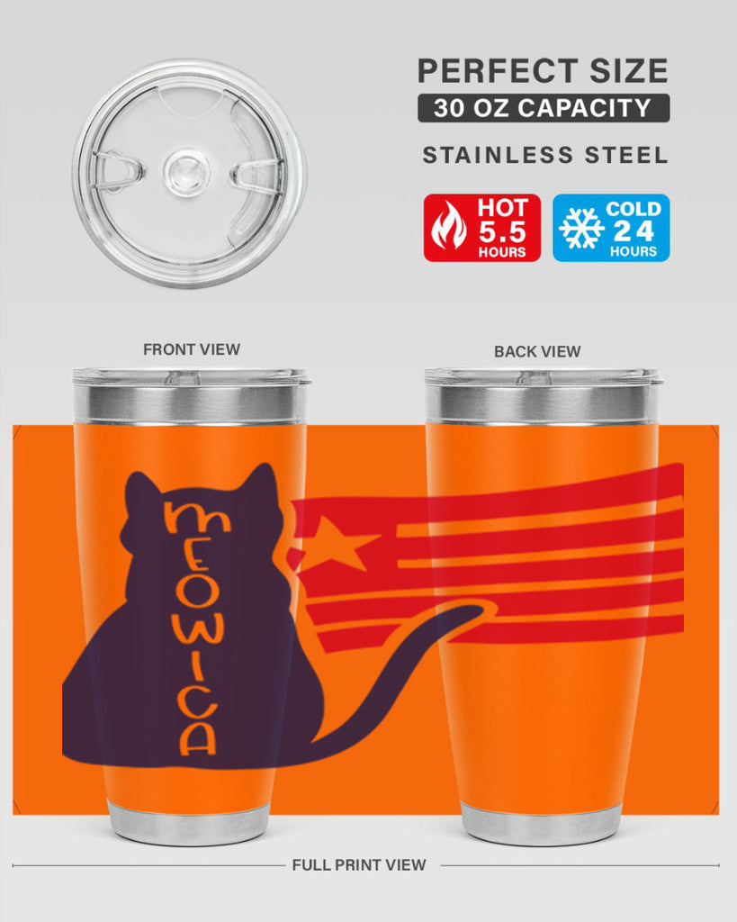 Meowica Style 166#- Fourt Of July- Tumbler