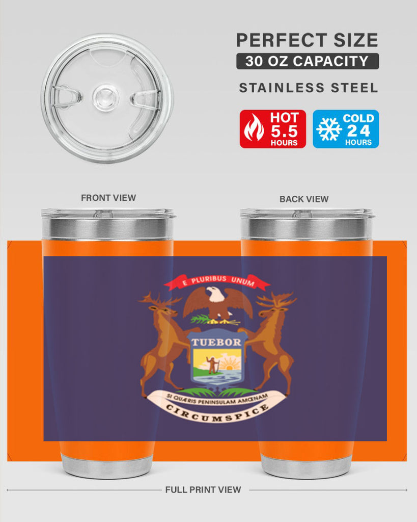 Michigan 30#- Us Flags- Tumbler