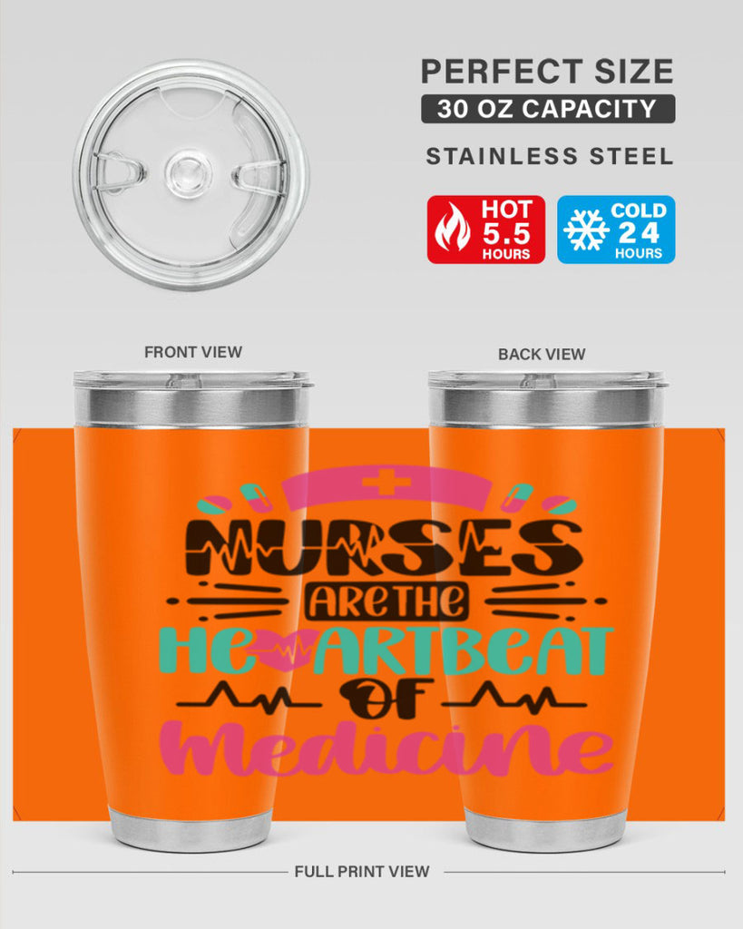 Nurses Are The Heartbeat Style Style 90#- nurse- tumbler