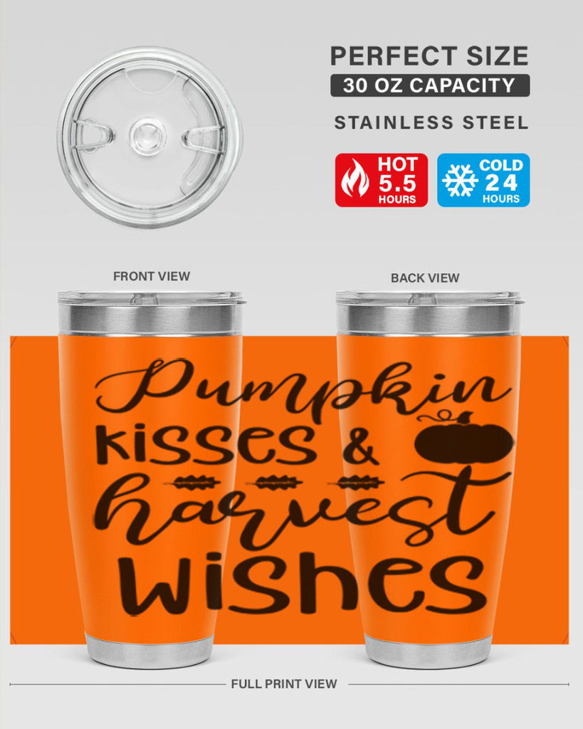Pumpkin Kisses Harvest Wishes 525#- fall- Tumbler