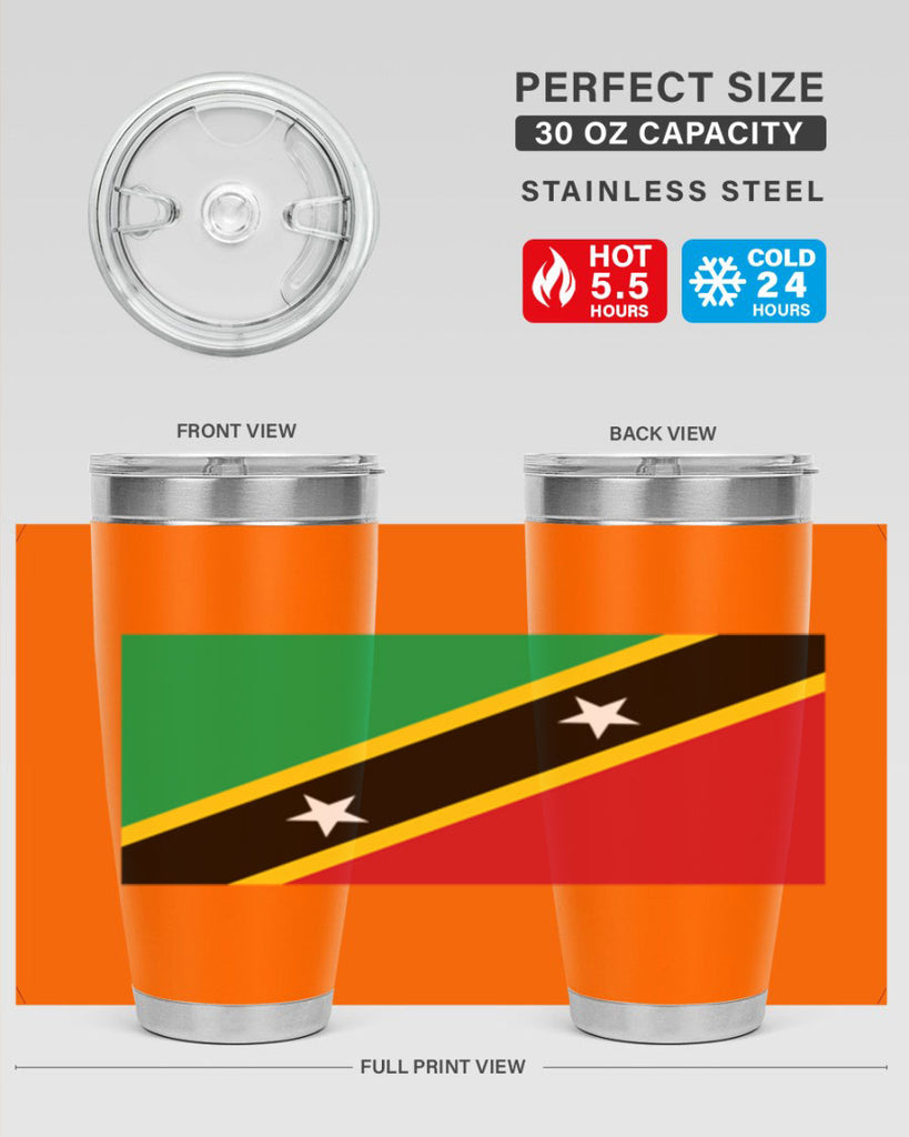 Saint Kitts and Nevis 52#- world flags- Tumbler